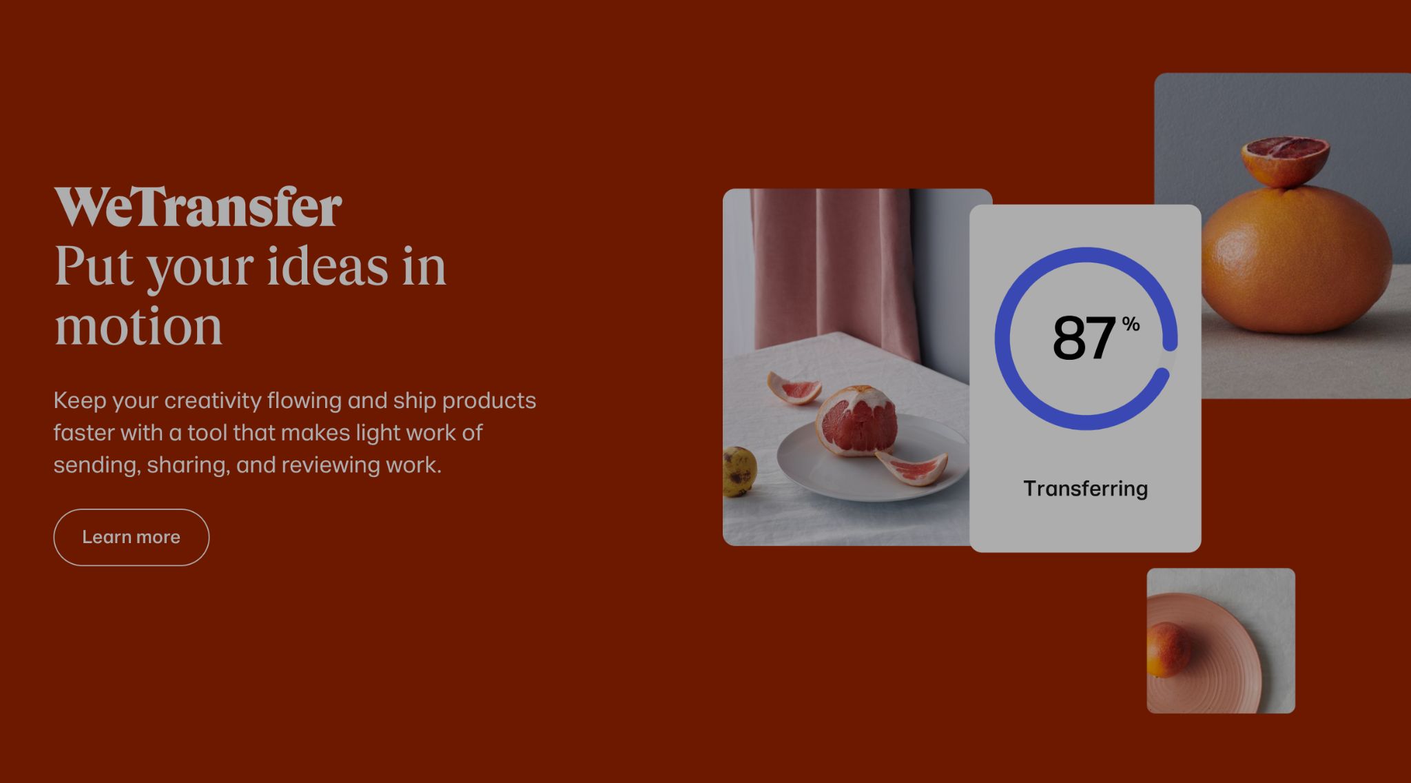 WeTransfer brand visual