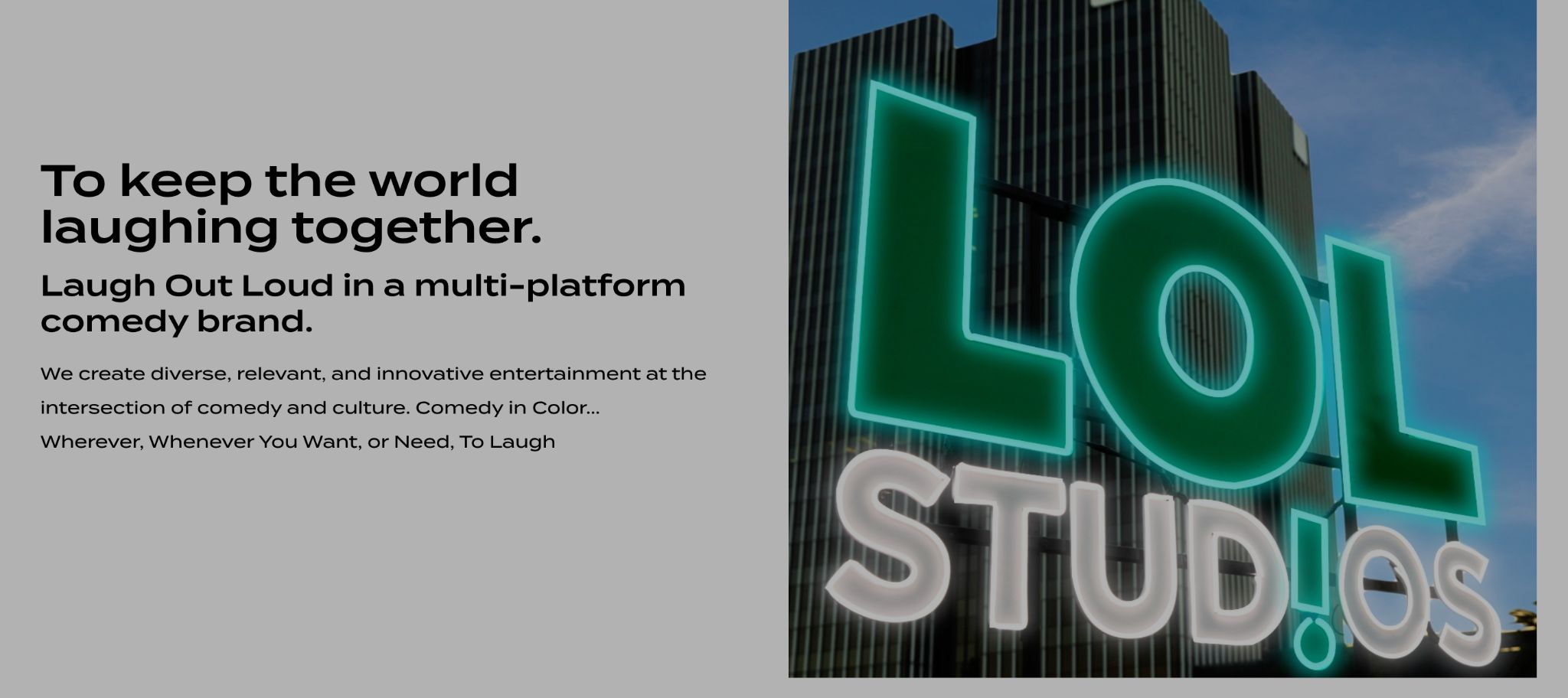 Lionsgate — Laugh Out Loud brand visual